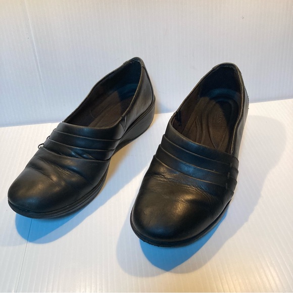 BASS Lite Eleanor Black Leather Slip On Oxford Loafers Womens 7 - Picture 4 of 16